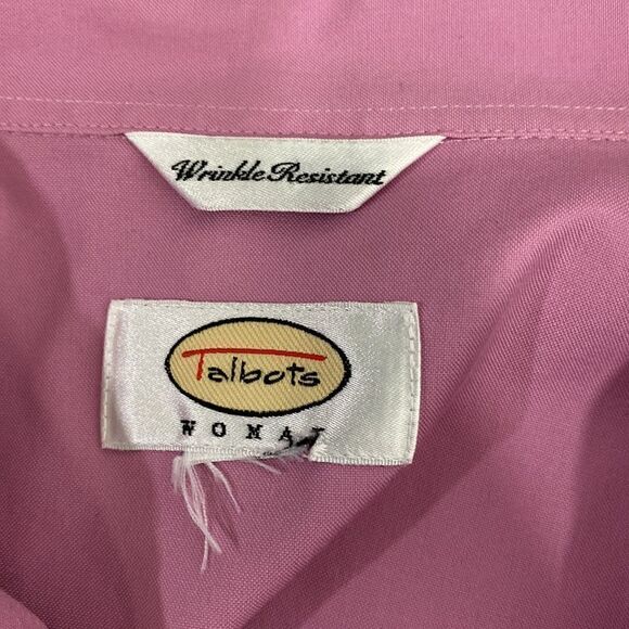 Talbots Wrinkle Resistant Pink Long Sleeves Button Down Shirt - Picture 6 of 9